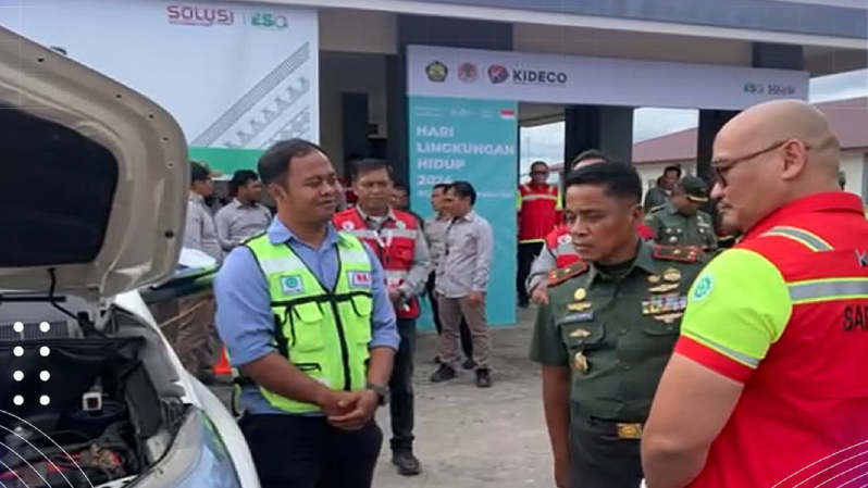 PT Bima Nusa Internasional memperkenalkan mobil listrik konversi pada Hari Lingkungan Hidup di PT Kideco Jaya Agung