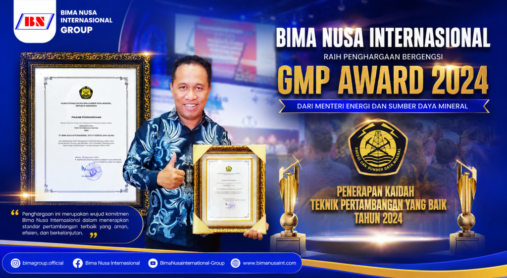 PT Bima Nusa Internasional Site Kideco Jaya Agung meraih penghargaan Pratama GMP Award 2024